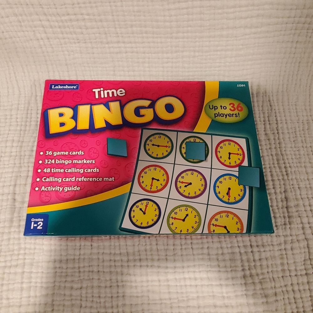 LAKESHORE Time Bingo Game - Opened, But New And Unused